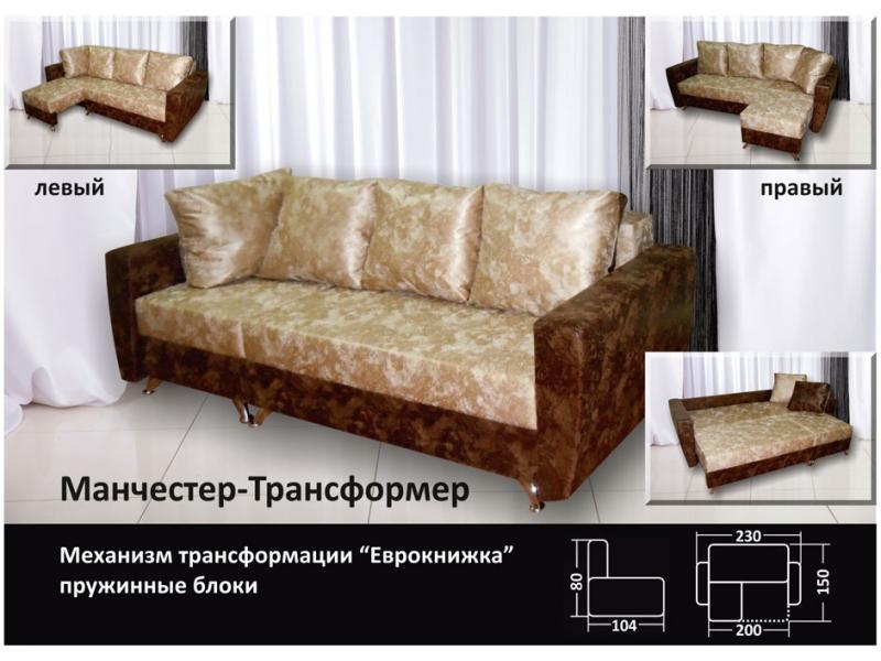 диван еврокнижка-трансформер манчестер в Бийске