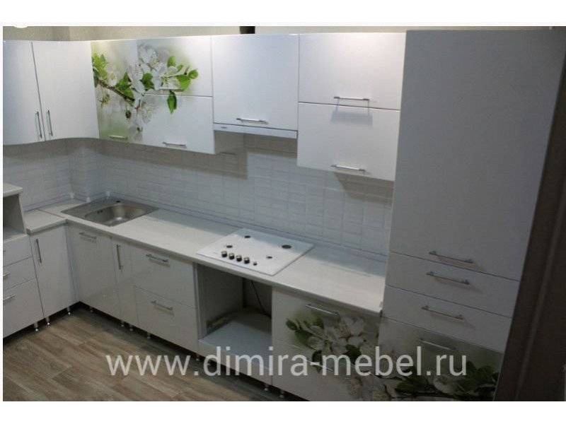 кухня мдф эмаль с фотопечатью в Бийске