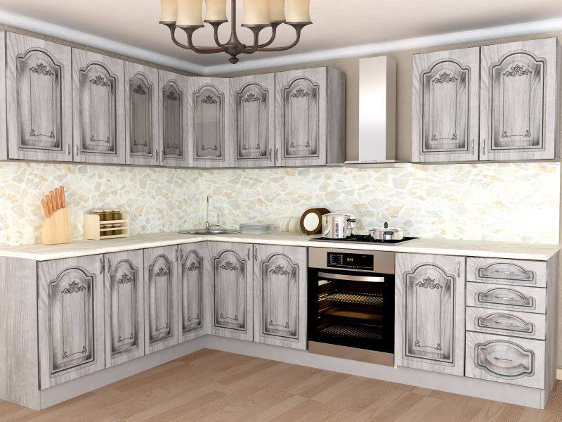 светлая угловая кухня в Бийске