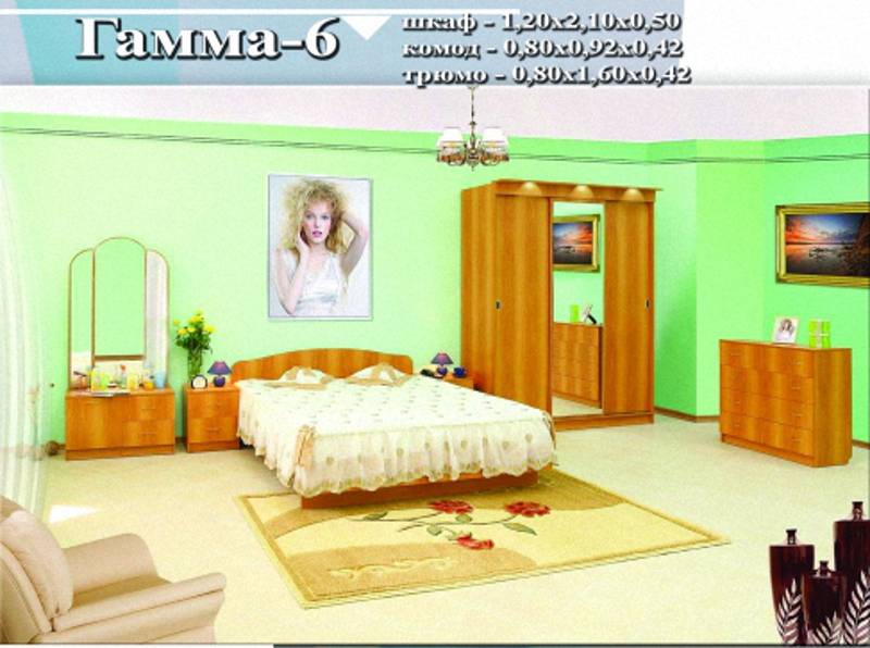 спальный гарнитур «гамма 6» в Бийске