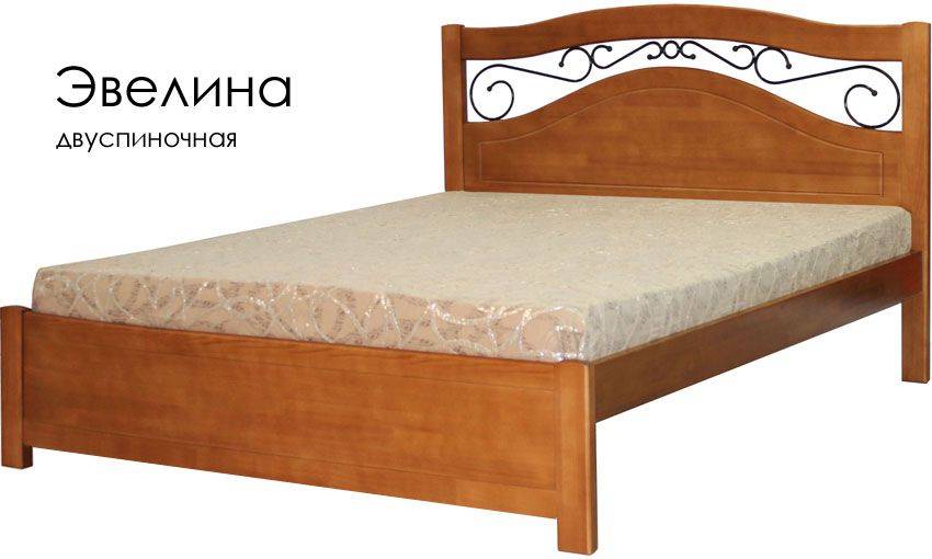 деревянная с ковкой кровать эвелина в Бийске
