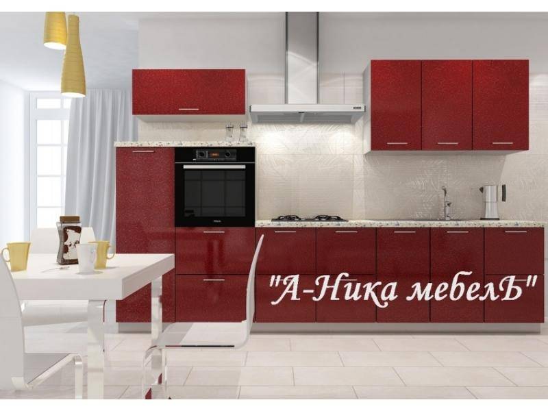 кухня прямая гамма бордо в Бийске
