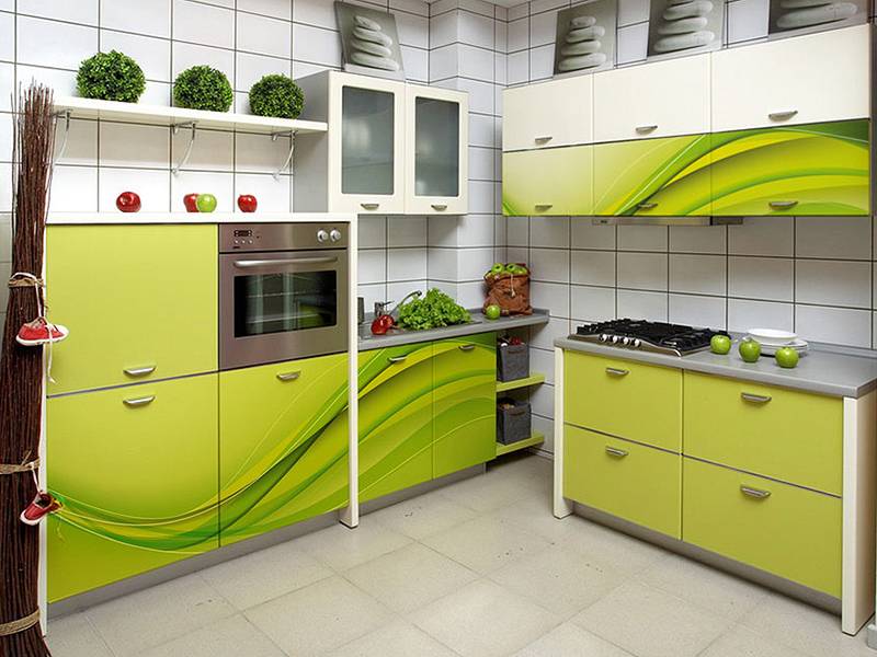 кухонный гарнитур угловой 8 фотопечать в Бийске
