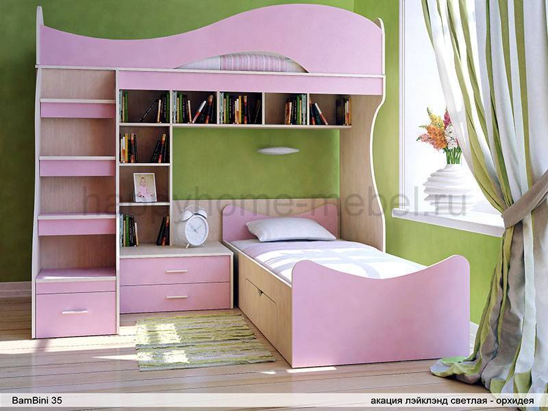 угловая двухъярусная кровать bambini 35 в Бийске