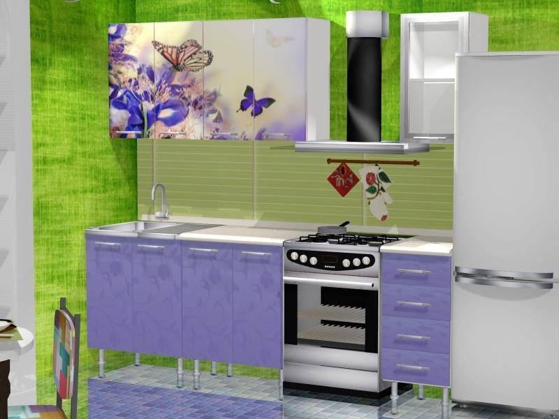 фиолетовая кухня бабочки в Бийске