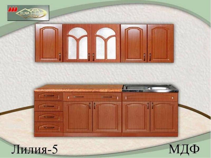 кухня прямая лилия 5 (мдф) в Бийске