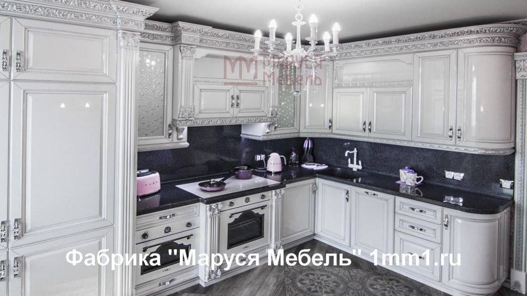 белая резная кухня в Бийске
