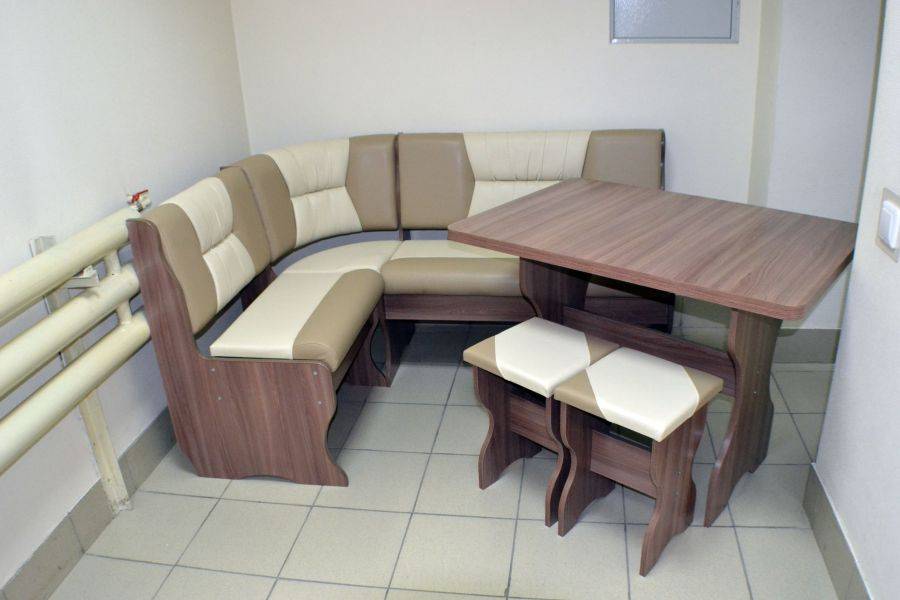 кухонный уголок уют 2, ясень шимо темный, к/з капучино + молочный в Бийске