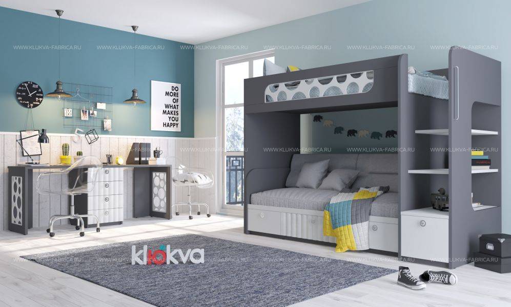 детская вельвет velvet с двухъярусной кроватью в Бийске