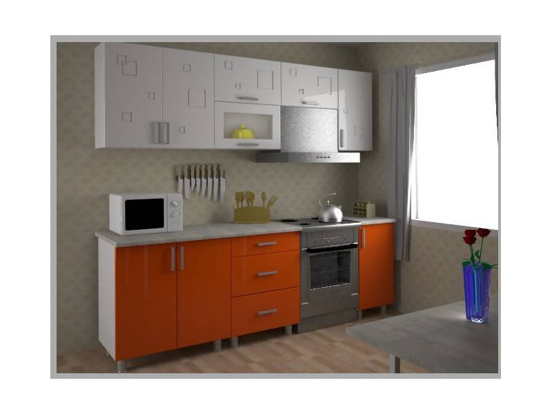 кухонный гарнитур прямой orange в Бийске