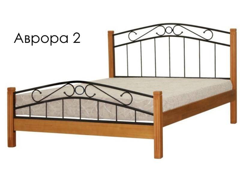кровать аврора 2 с элементами ковки в Бийске