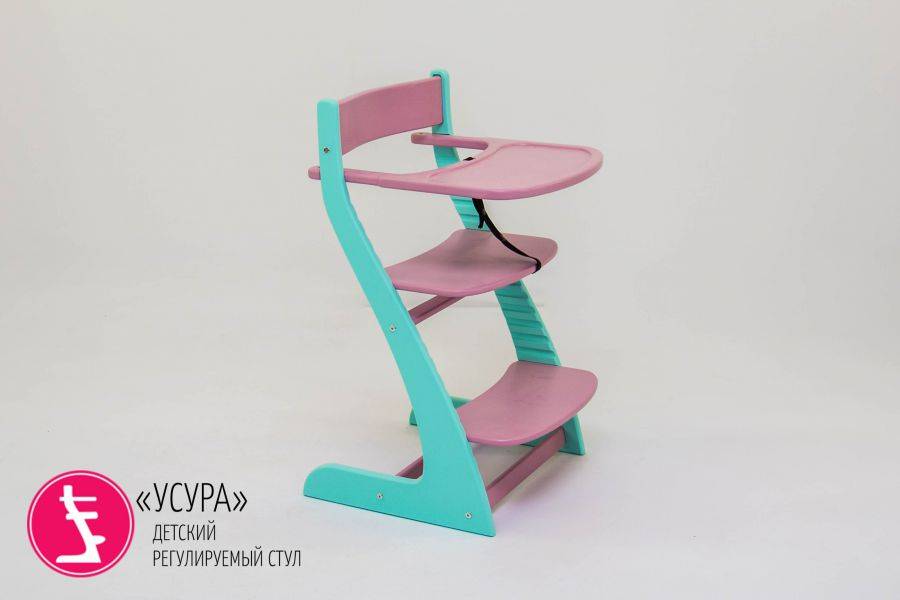 детский растущий регулируемый стул усура мятный-лаванда в Бийске