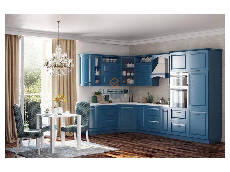 синяя кухня genoa крашеный mdf в Бийске