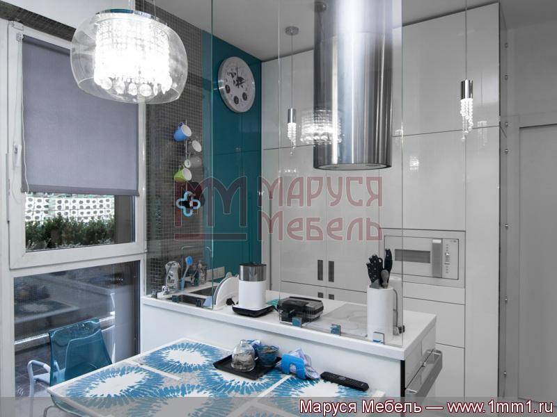 кухня прямая белая глянцевая эмаль в Бийске