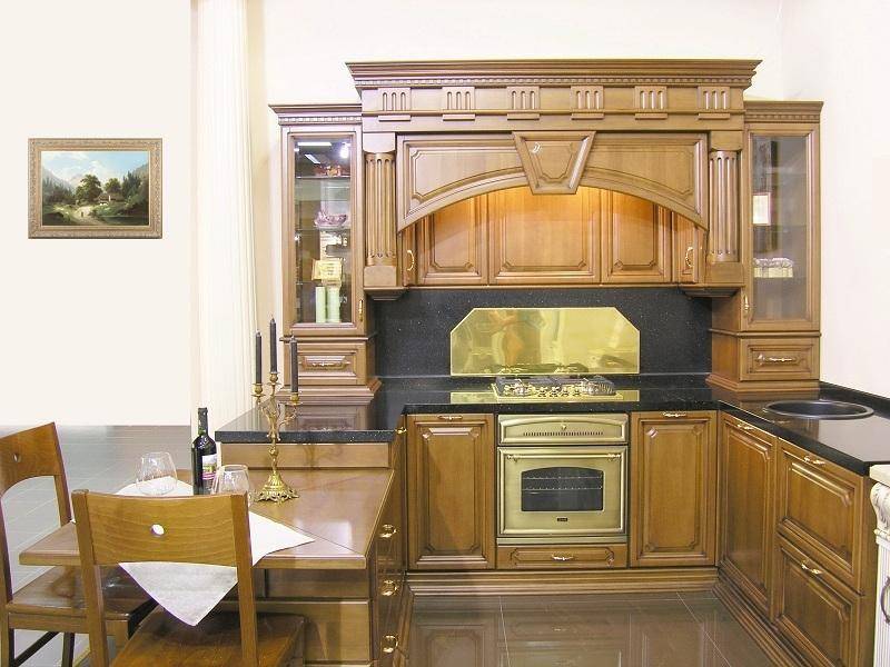 кухонный гарнитур бук цвет старый орех-патина черная 2 в Бийске