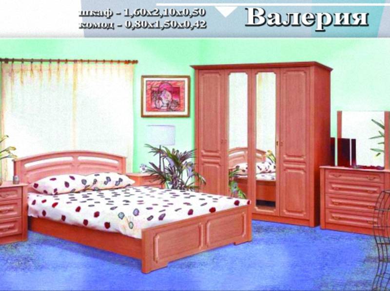 спальный гарнитур «валерия» в Бийске