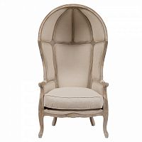 кресло с капюшоном versailles chair бежевый лен в Бийске