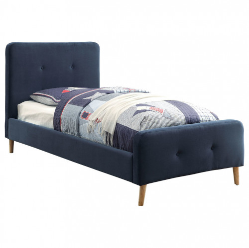 кровать button tufted flannelette navy 140х200 в Бийске