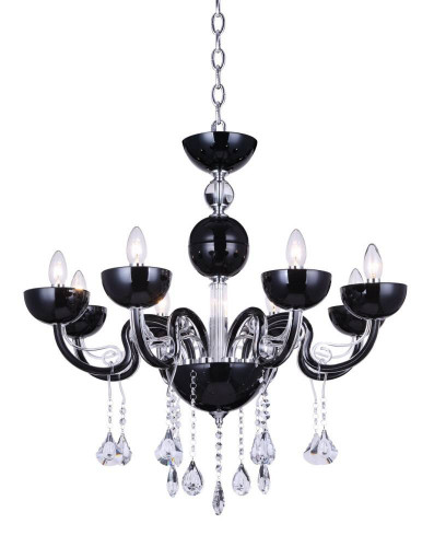 подвесная люстра crystal lux luccila sp8 черная в Бийске