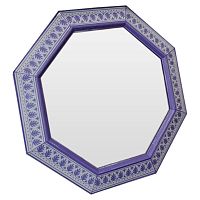 зеркало восьмиугольное фиолетовое с орнаментом violet tenderness в Бийске