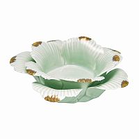 подсвечник керамический в виде цветка с золотыми лепестками flower pale green medium, 4 см в Бийске