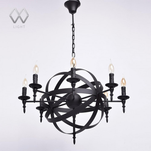 подвесная люстра mw-light замок 249017208 черная в Бийске