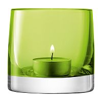 подсвечник стеклянный зеленый лайм для чайной свечи light colour, 8,5 см в Бийске