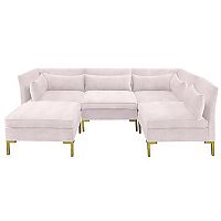 диван zara sectional угловой розовый в Бийске