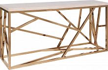 консоль geometric 180x50x90 золото, светлая столешница в Бийске
