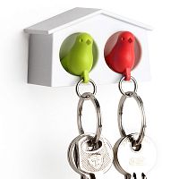 держатель+брелок для ключей двойной mini sparrow зеленый-красный в Бийске
