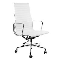 кресло eames style белая кожа в Бийске