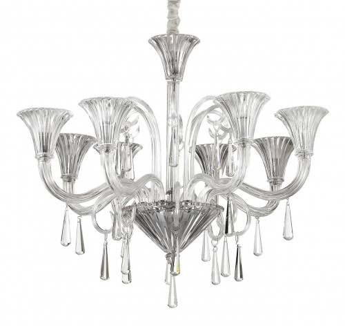 подвесная люстра ideal lux santa sp8 transparente в Бийске