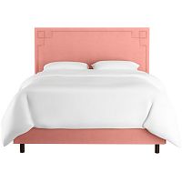 кровать двуспальная с мягкой спинкой 180х200 розовая aiden pink в Бийске