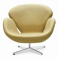 кресло swan chair бежевое в Бийске