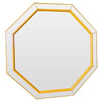 зеркало венецианское восьмиугольное желтое yellow octagon в Бийске