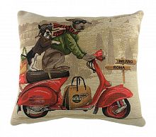 подушка с картинкой scooter dogs red в Бийске