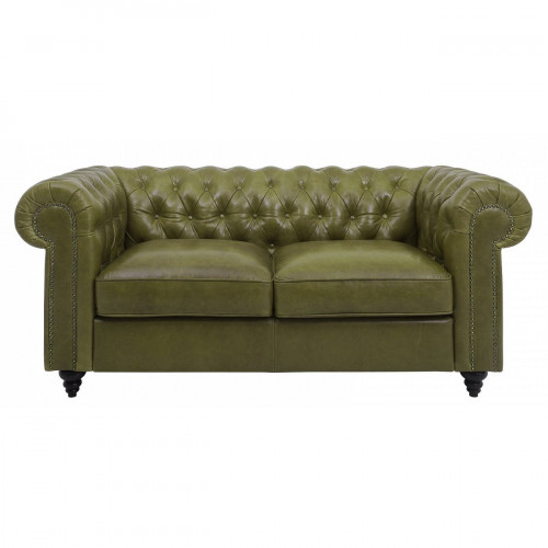 диван chester classic двухместный прямой оливковый в Бийске