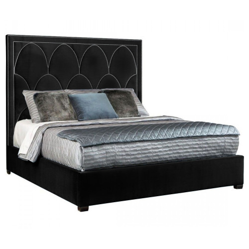 кровать двуспальная 180х200 черная petals queen в Бийске