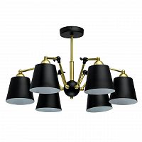 потолочная люстра mw-light таун 5 691011506 черная в Бийске