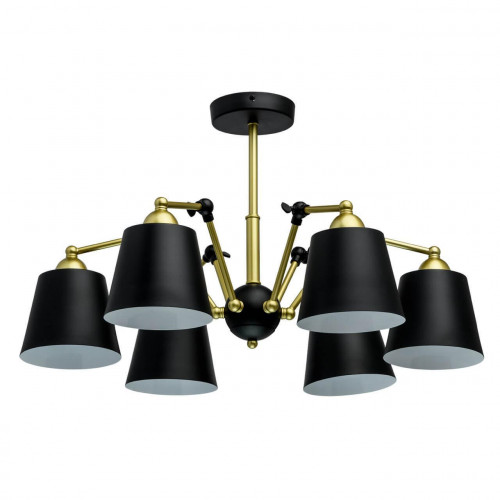 потолочная люстра mw-light таун 5 691011506 черная в Бийске