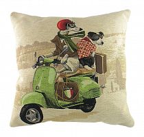 подушка с картинкой scooter dogs green в Бийске