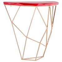 консоль geometric 100x38x90 золото, красная столешница в Бийске