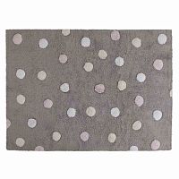 ковер tricolor polka dots серый розовый в Бийске