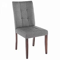 стул деревянный madina dark walnut / fabric grey в Бийске