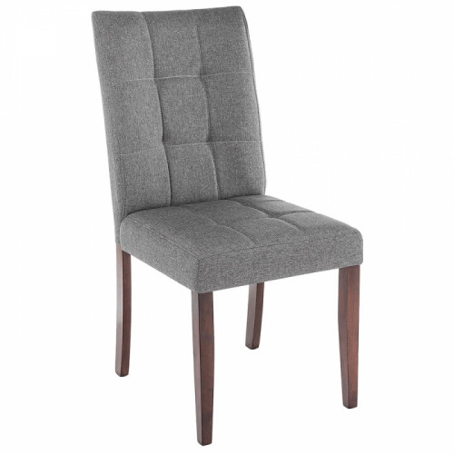 стул деревянный madina dark walnut / fabric grey в Бийске