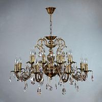 подвесная люстра ambiente alicante 8888/8+8 pb tear drop бронза в Бийске