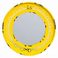 зеркало круглое металлическое желтое fiesta yellow в Бийске