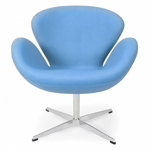 кресло swan chair голубое в Бийске