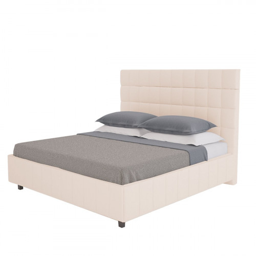 кровать shining modern 90х200 велюр светло-бежевый р в Бийске