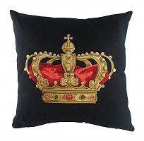 подушка с картинкой короны king crown black в Бийске